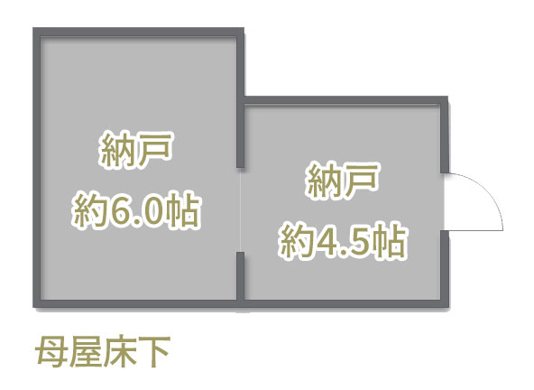 奈良県山辺郡山添村岩屋：床下の間取り図