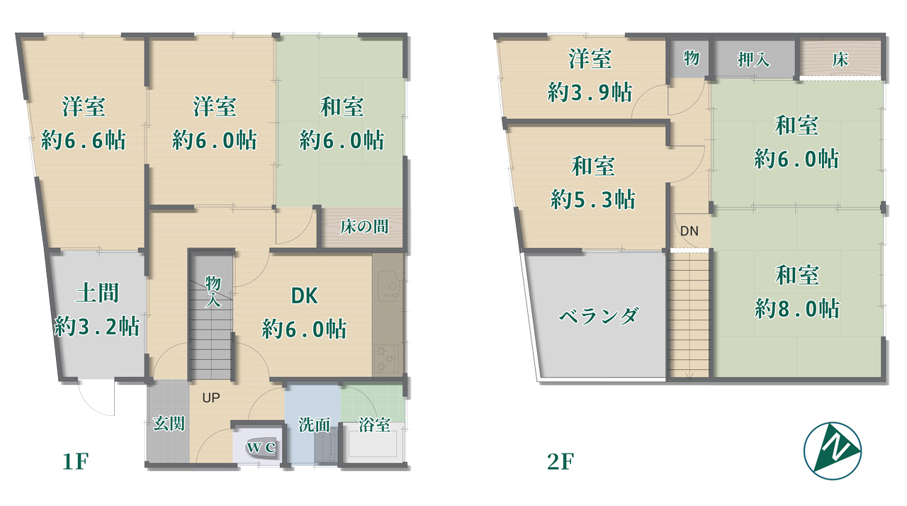 宇陀市大宇陀拾生：間取り図