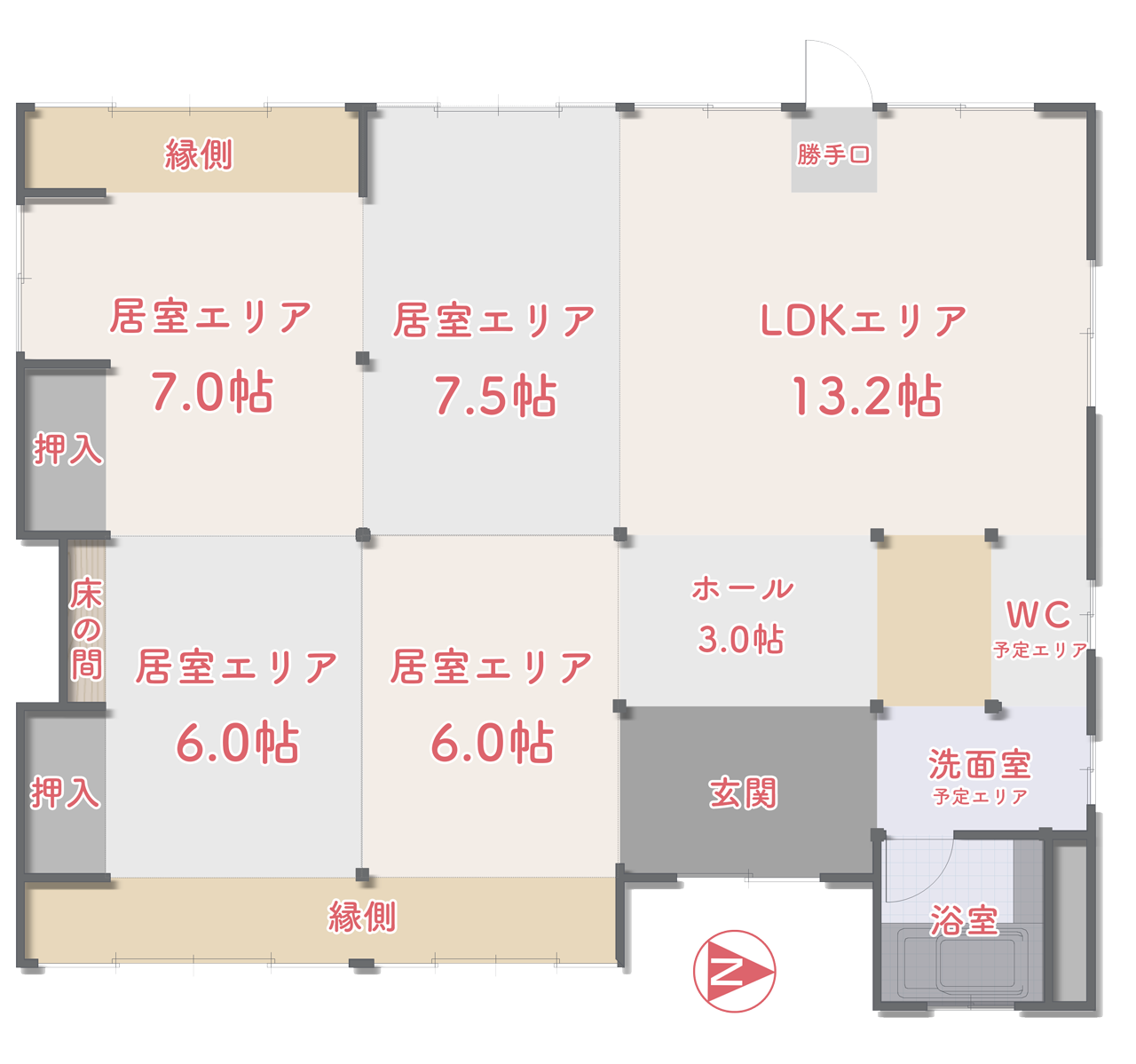 奈良市月ヶ瀬尾山：間取図