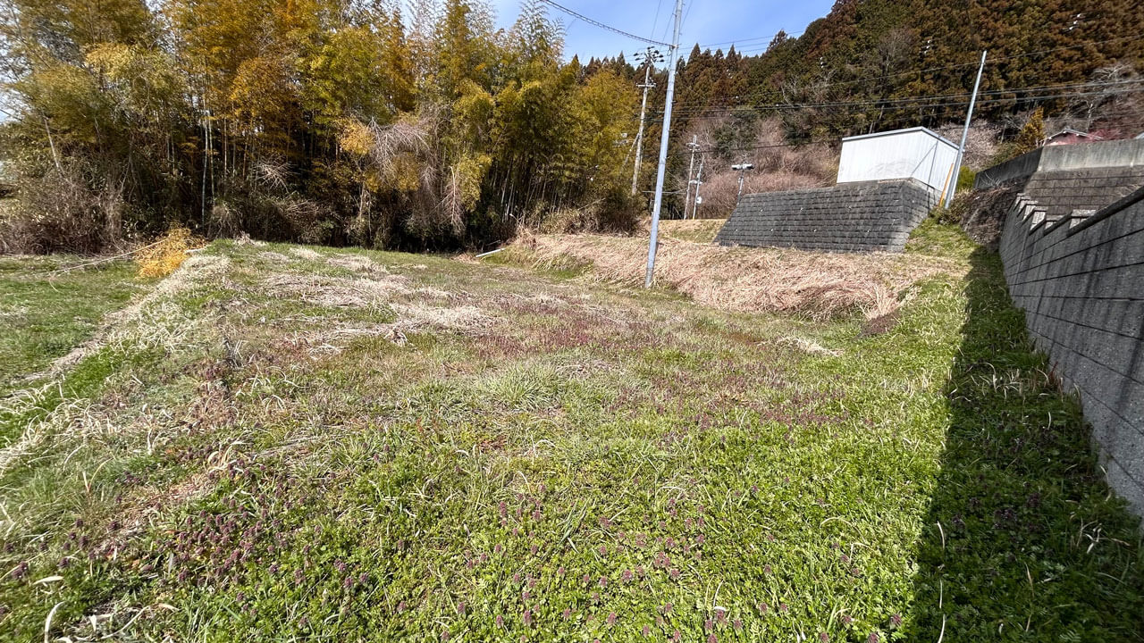 奈良県宇陀市榛原山辺三：建物隣接の畑