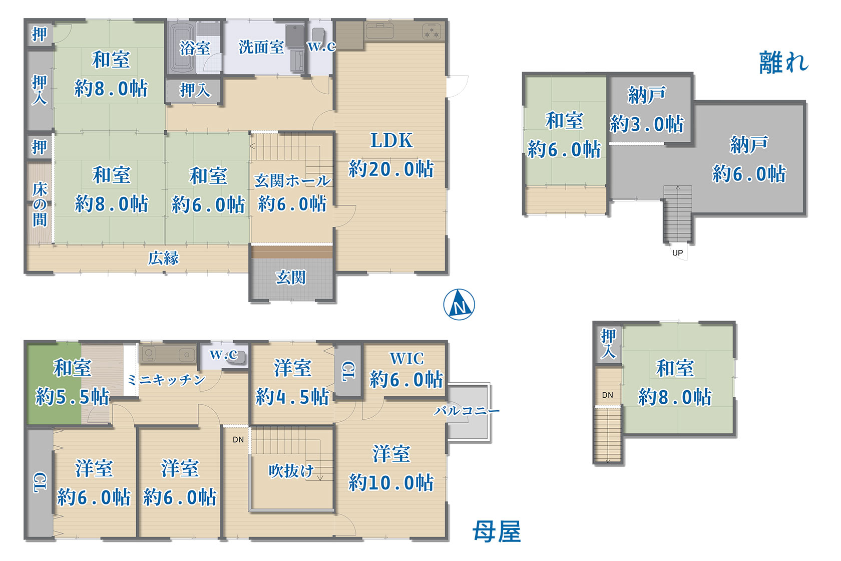 奈良県宇陀市室生向渕：間取り図