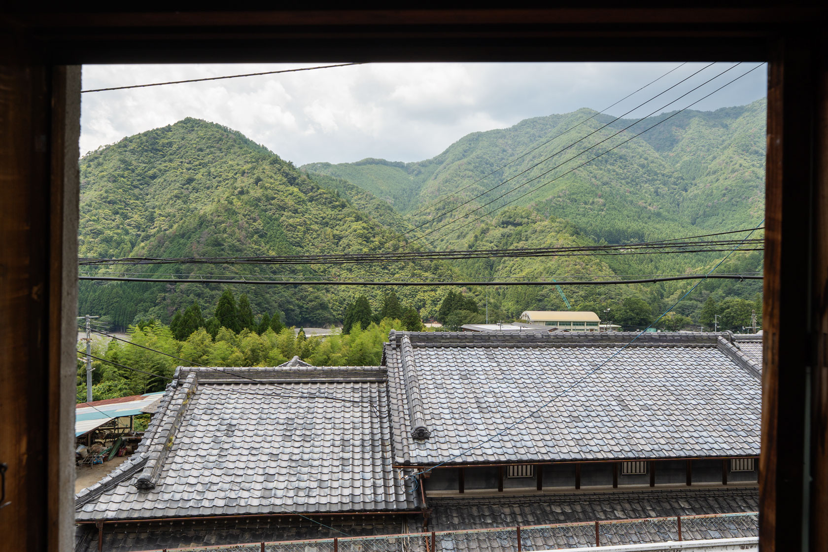 奈良県十津川村大字上野地：山並みの眺望。