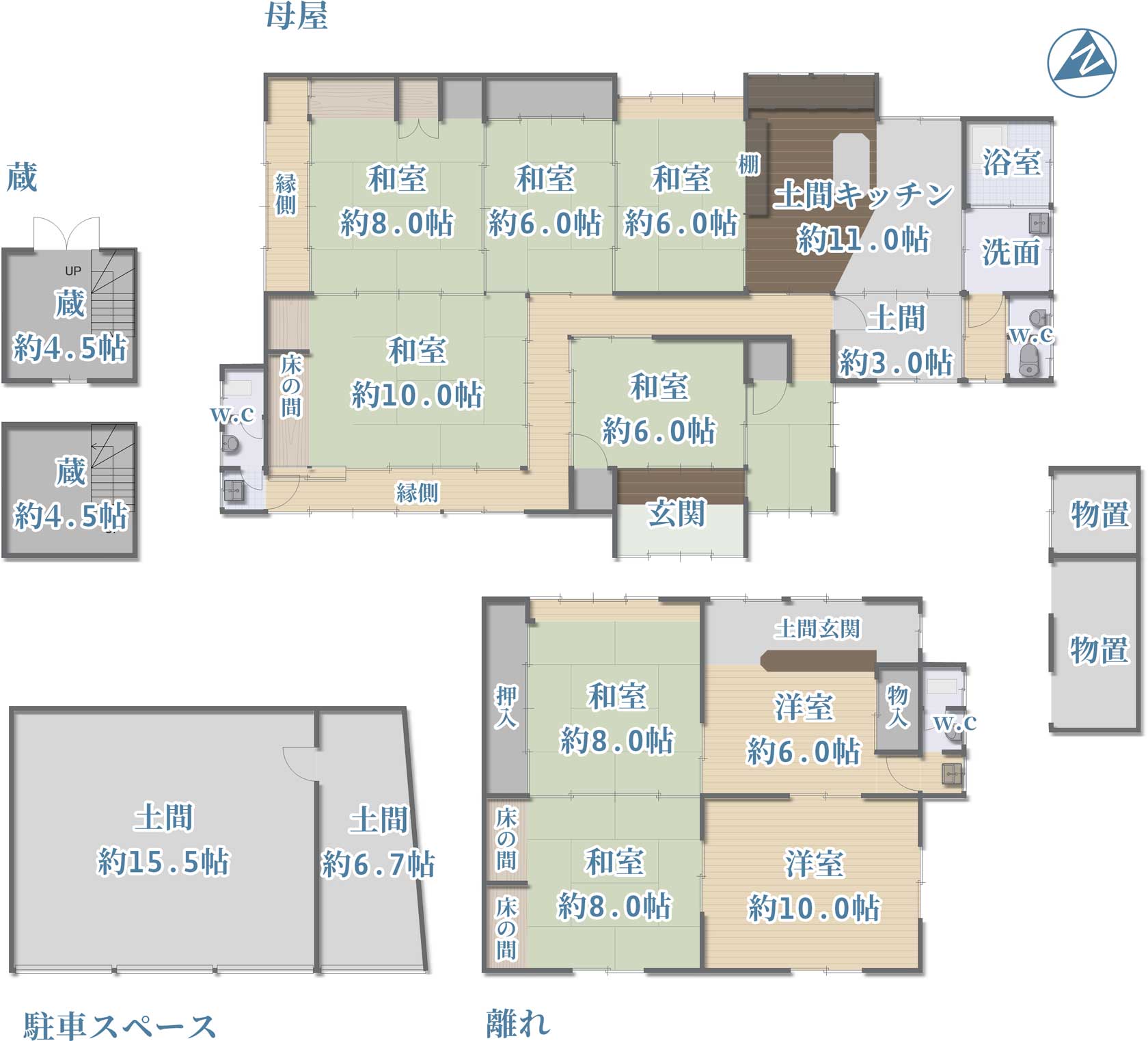 奈良県十津川村大字上野地：間取図全体