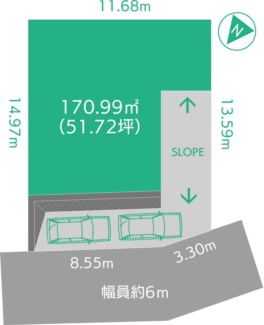 宇陀市榛原元萩原：区画図